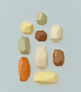 Ensemble de pierres à empiler en bois - 36 pièces