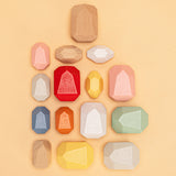 Ensemble de pierres à empiler en bois - 36 pièces