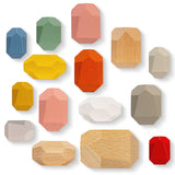 Ensemble de pierres à empiler en bois - 36 pièces