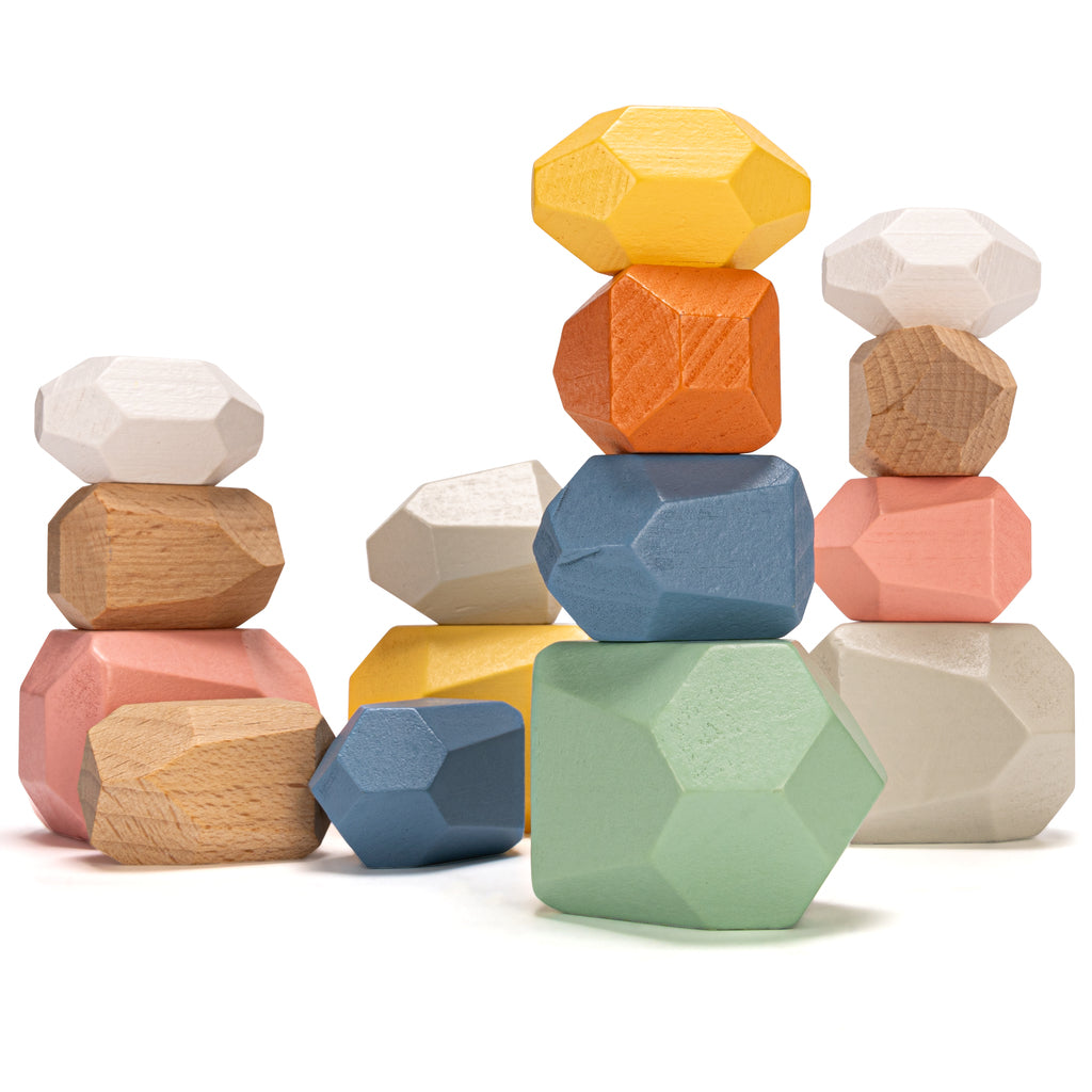 Wooden Stone Stacking Set - 36 pieces – Reyiko