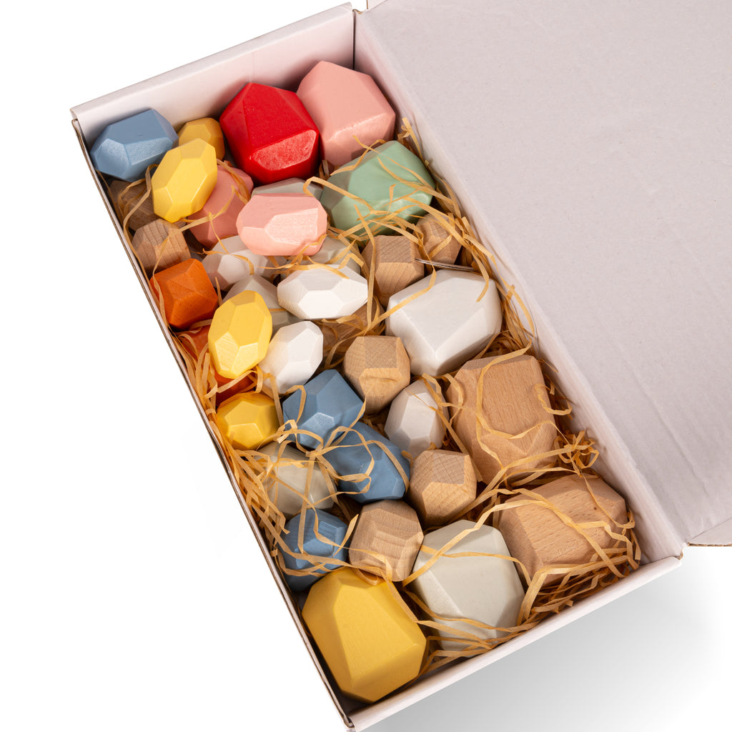 Wooden Stone Stacking Set - 36 pieces – Reyiko
